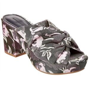Rebecca Minkoff Jaden Block Heel Green/Pink Jacquard size 5M